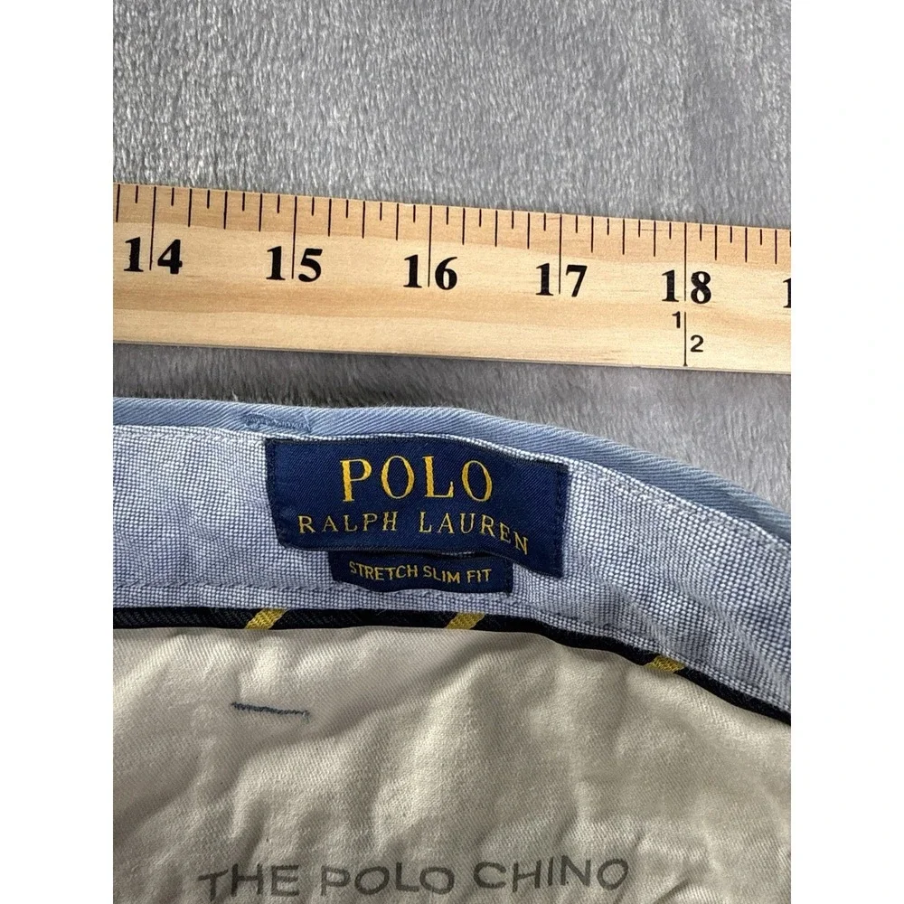 Polo Ralph Lauren The Polo Chino Stretch Slim Fit Light Blue 40x29 Cotton Twill